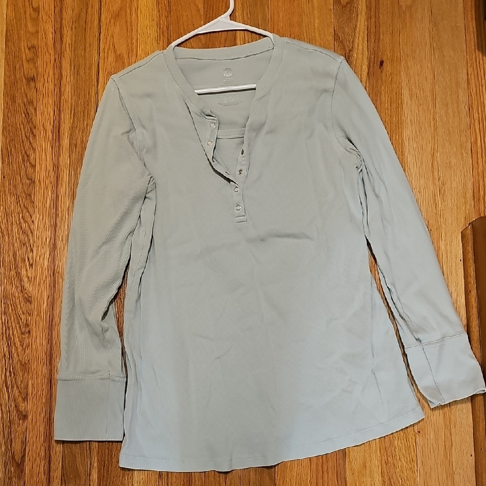Kindred Bravely Light Green Long Sleeve Tee Nursing